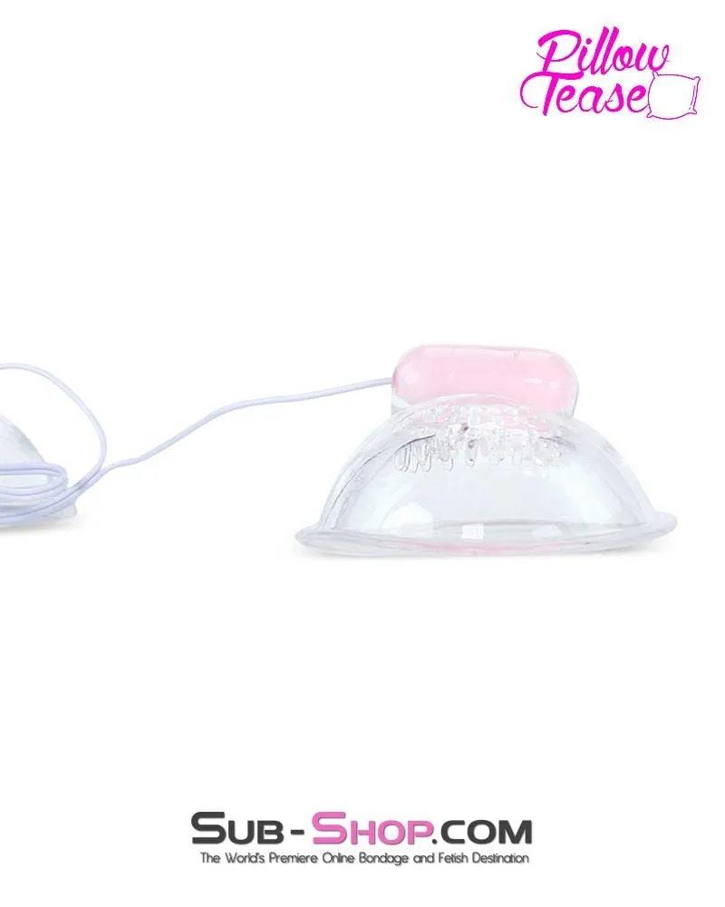 0182E      Pink Vibrating Nipple Stimulator Cups