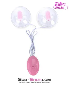 0182E      Pink Vibrating Nipple Stimulator Cups