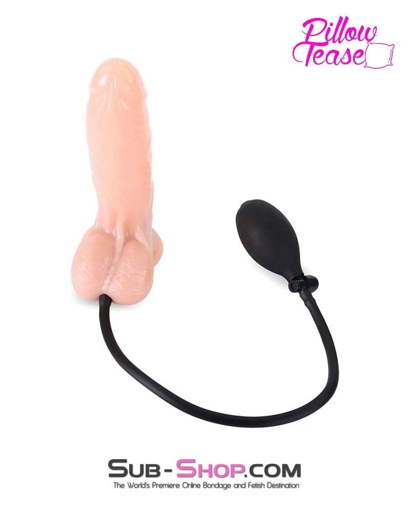 0645M      Inflatable 7.5” Realistic Pump Up Suction Cup Dildo