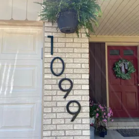 10'' Modern House Number or Letter - Contemporary Home Address - Large Door Numbers