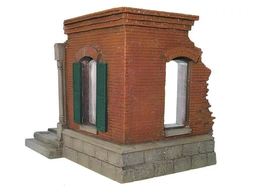 17921 - Ruined European Brick Building Corner