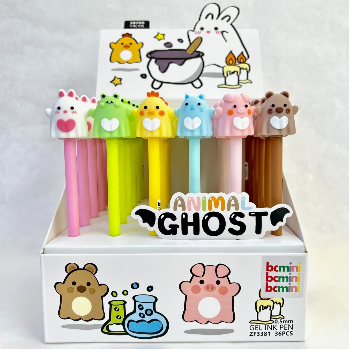 22558 ANIMAL GHOST GEL PEN-36