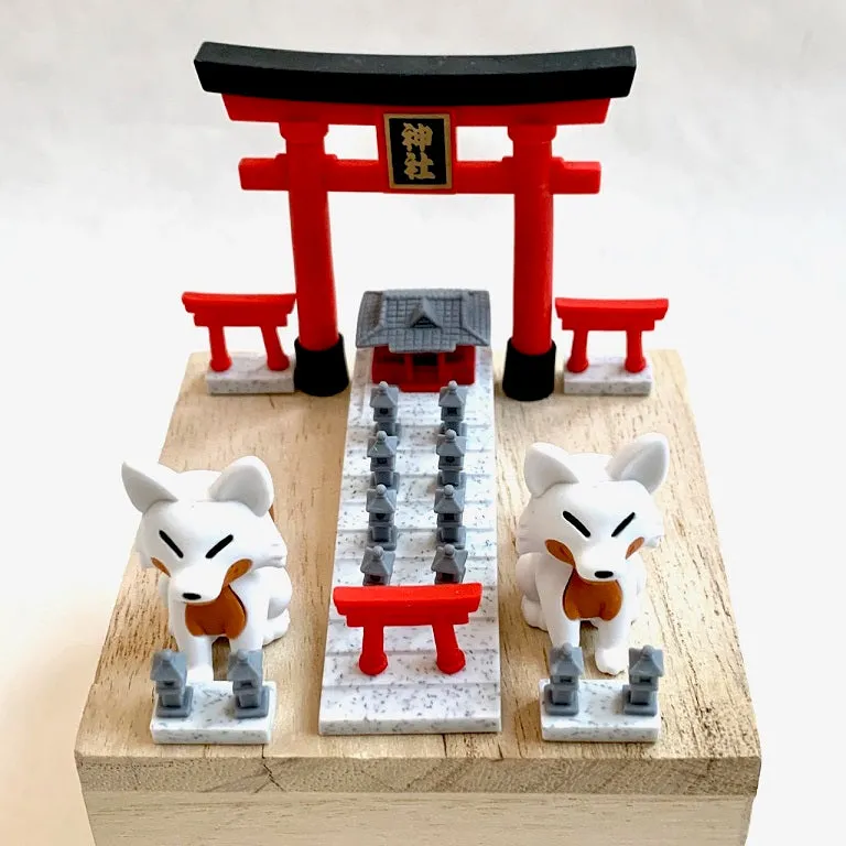 382951 IWAKO FOX SHRINE ERASERS CARD-SINGLE