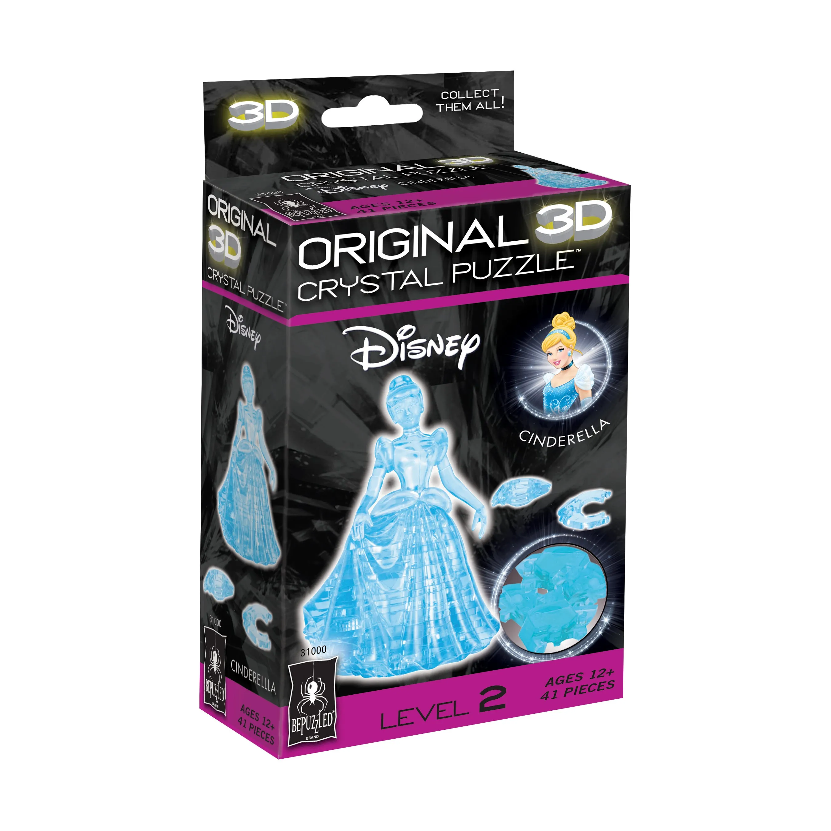 3D Crystal Puzzle - Disney Cinderella: 41 Pcs