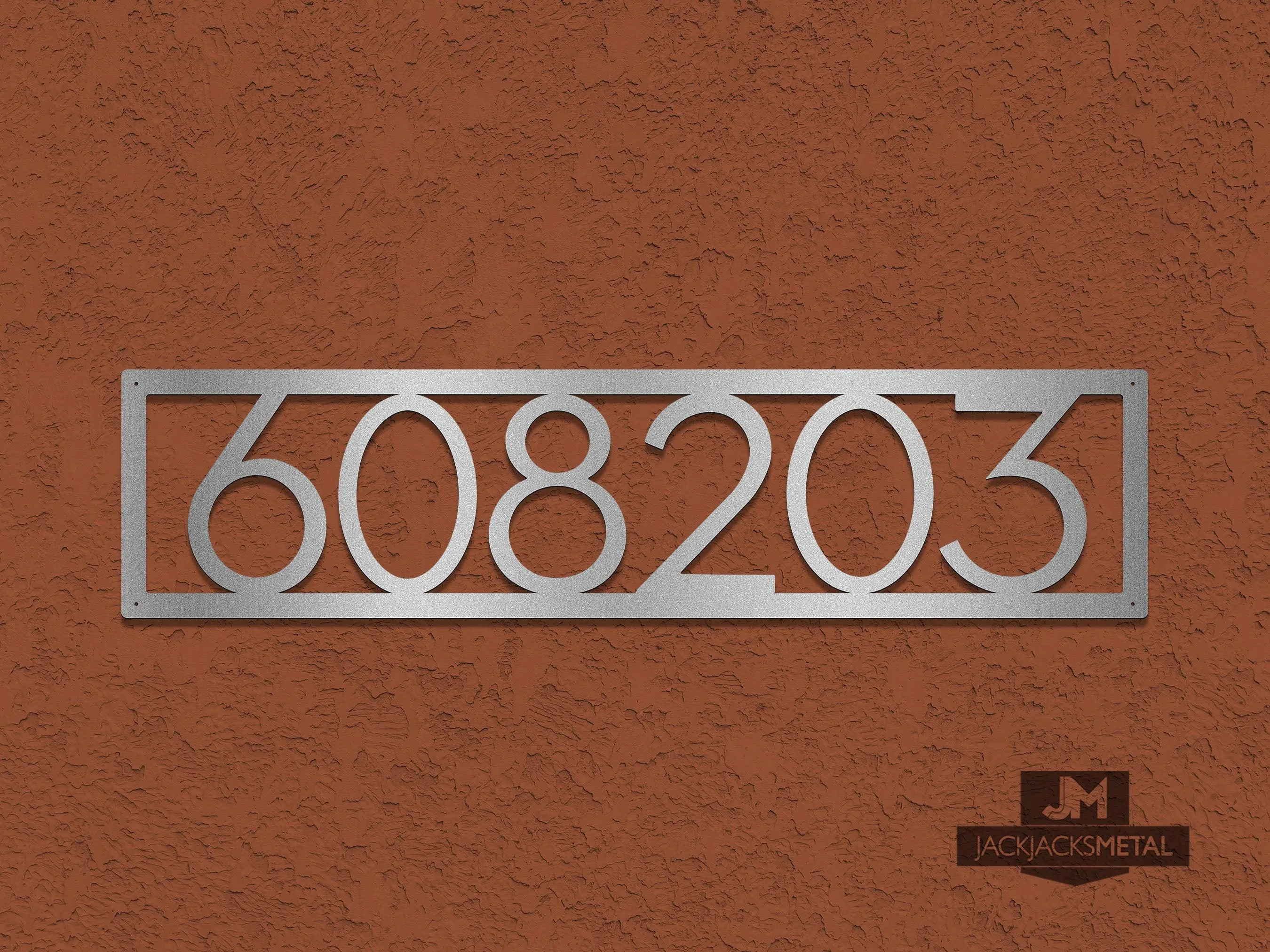 6 Digit Modern Address Plaques - Personalized Condo or Apartment Address Plates