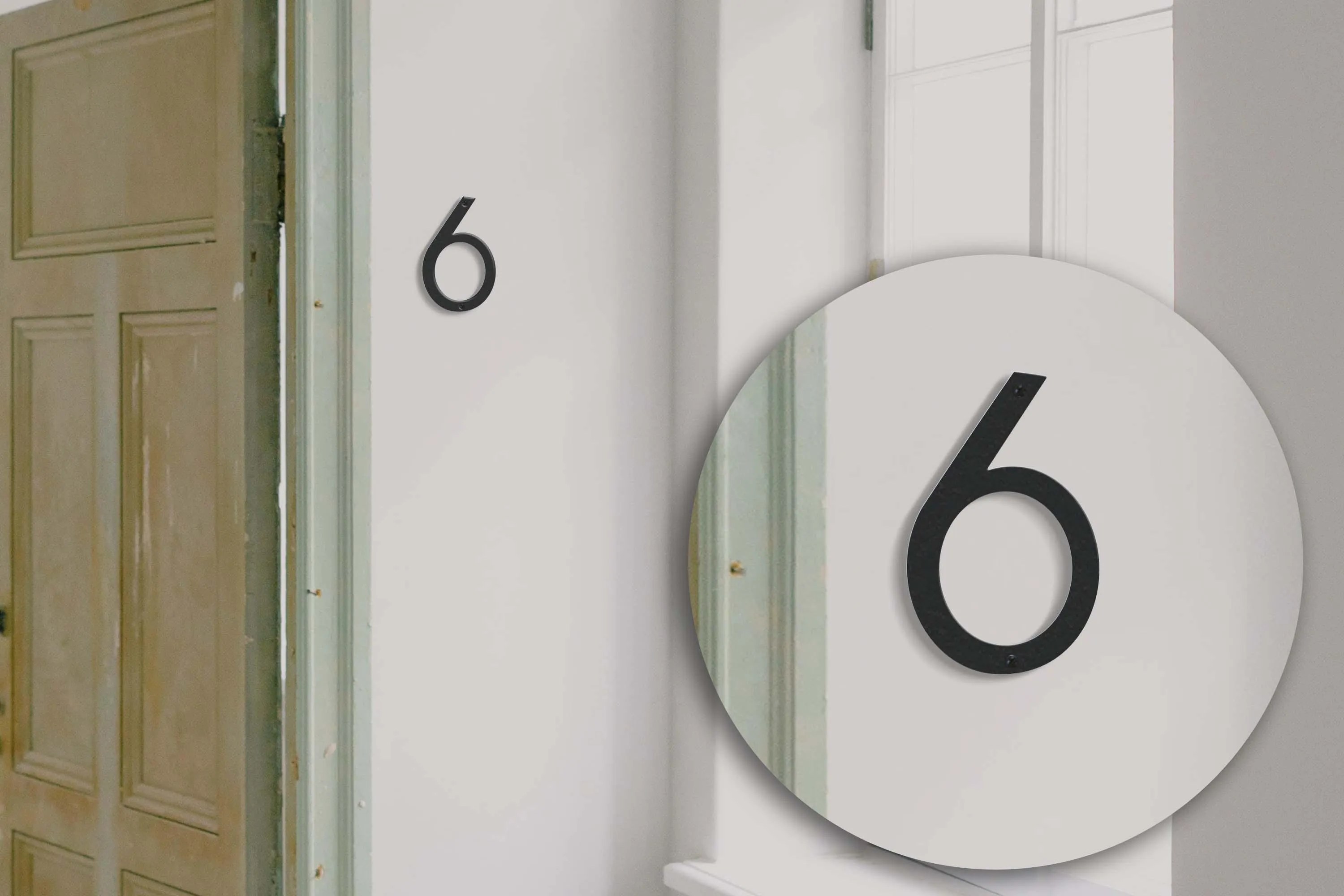 6'' Modern House Number or Letter - Contemporary Home Address - Medium Door Numbers