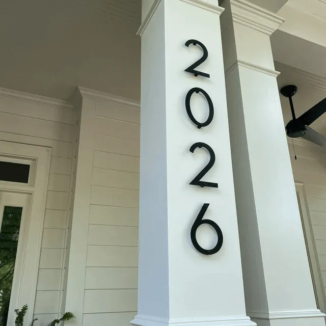 6'' Modern House Number or Letter - Contemporary Home Address - Medium Door Numbers