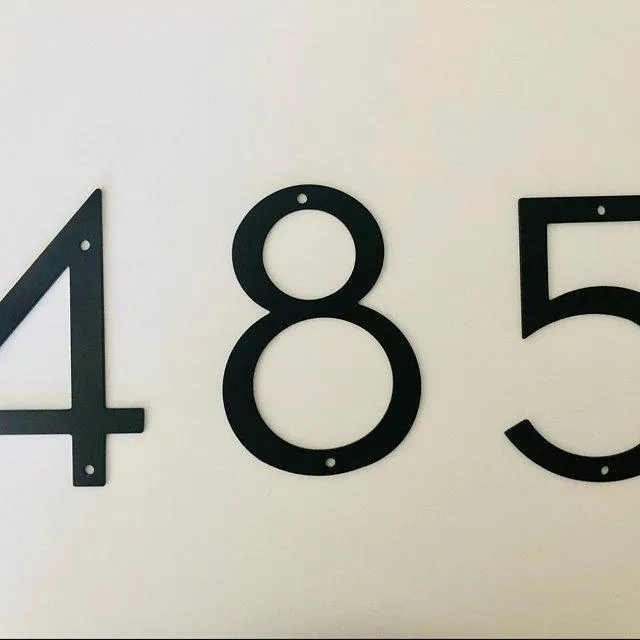 6'' Modern House Number or Letter - Contemporary Home Address - Medium Door Numbers