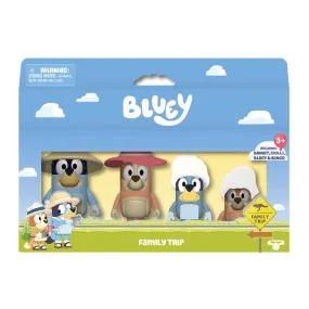 Bluey Family Trip Series 11 4-Pack Figure Set