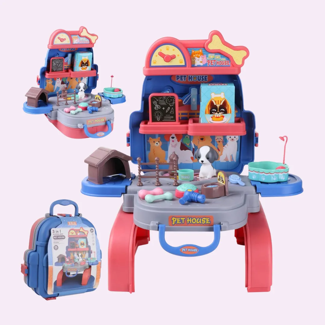 BOWA 3 in 1 Pet House School Bag 3 