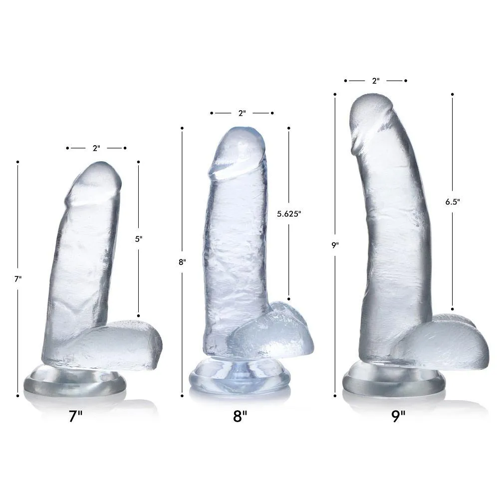 Clear C-Thru Dildo with Balls