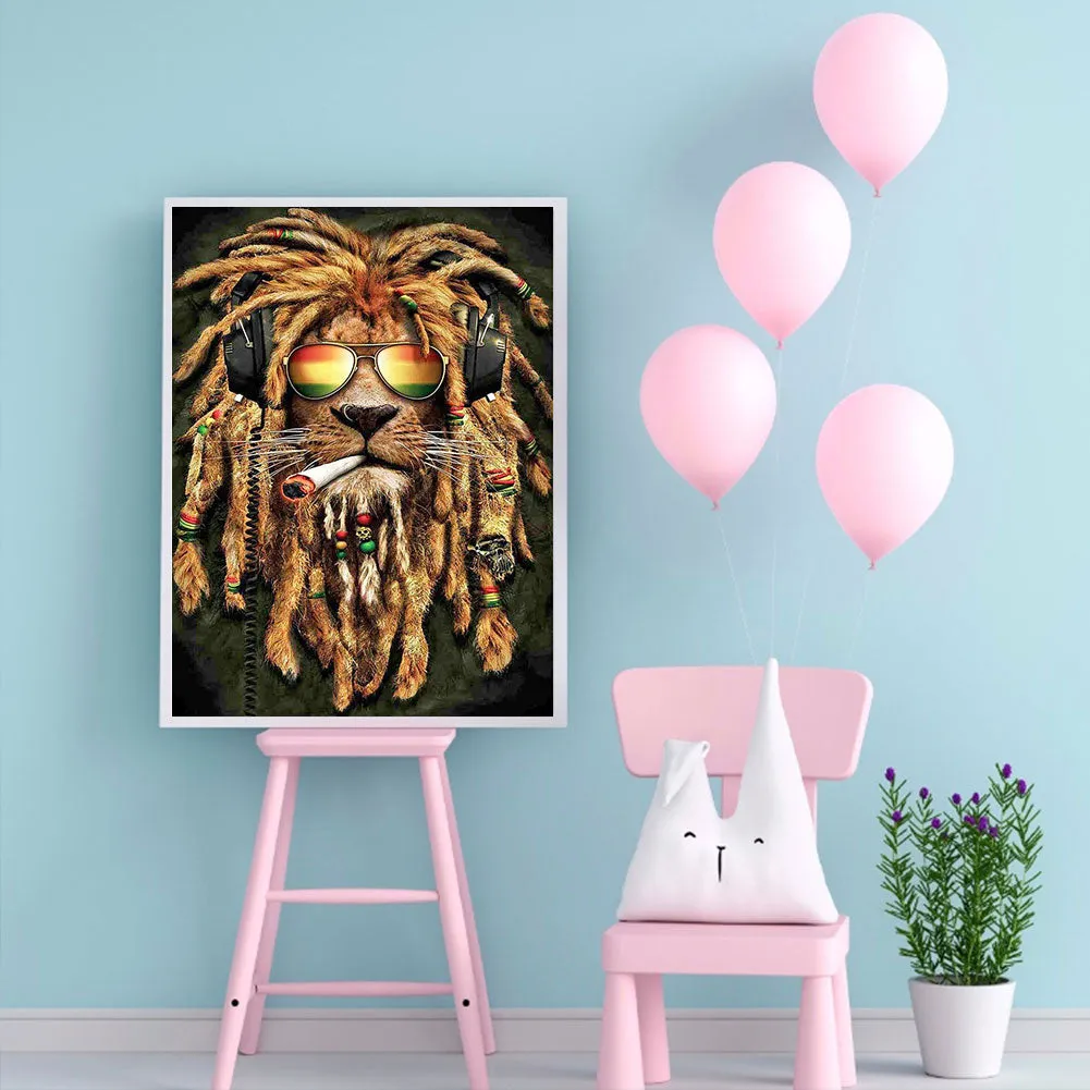 Diamond Painting-Full Round Drill Lion(40*50CM)