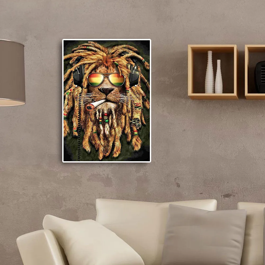 Diamond Painting-Full Round Drill Lion(40*50CM)