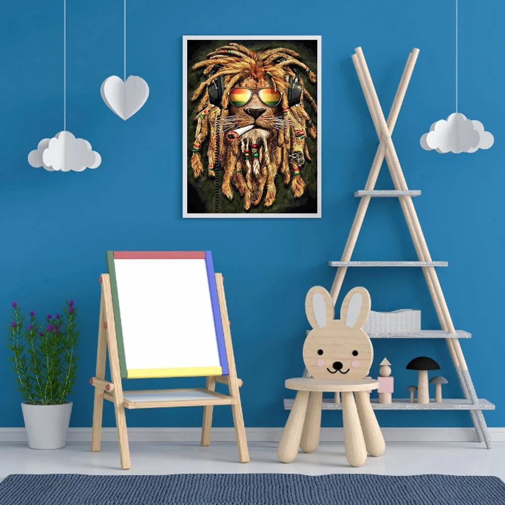 Diamond Painting-Full Round Drill Lion(40*50CM)