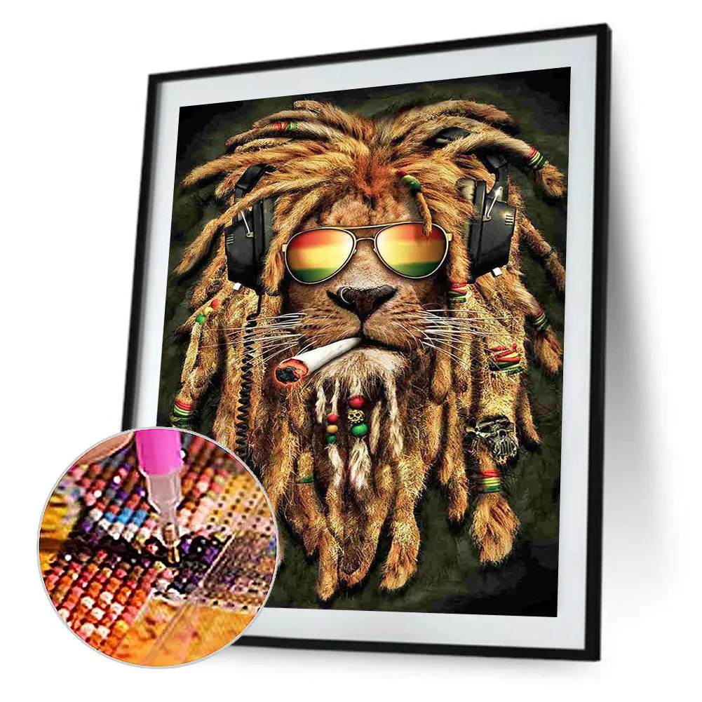 Diamond Painting-Full Round Drill Lion(40*50CM)