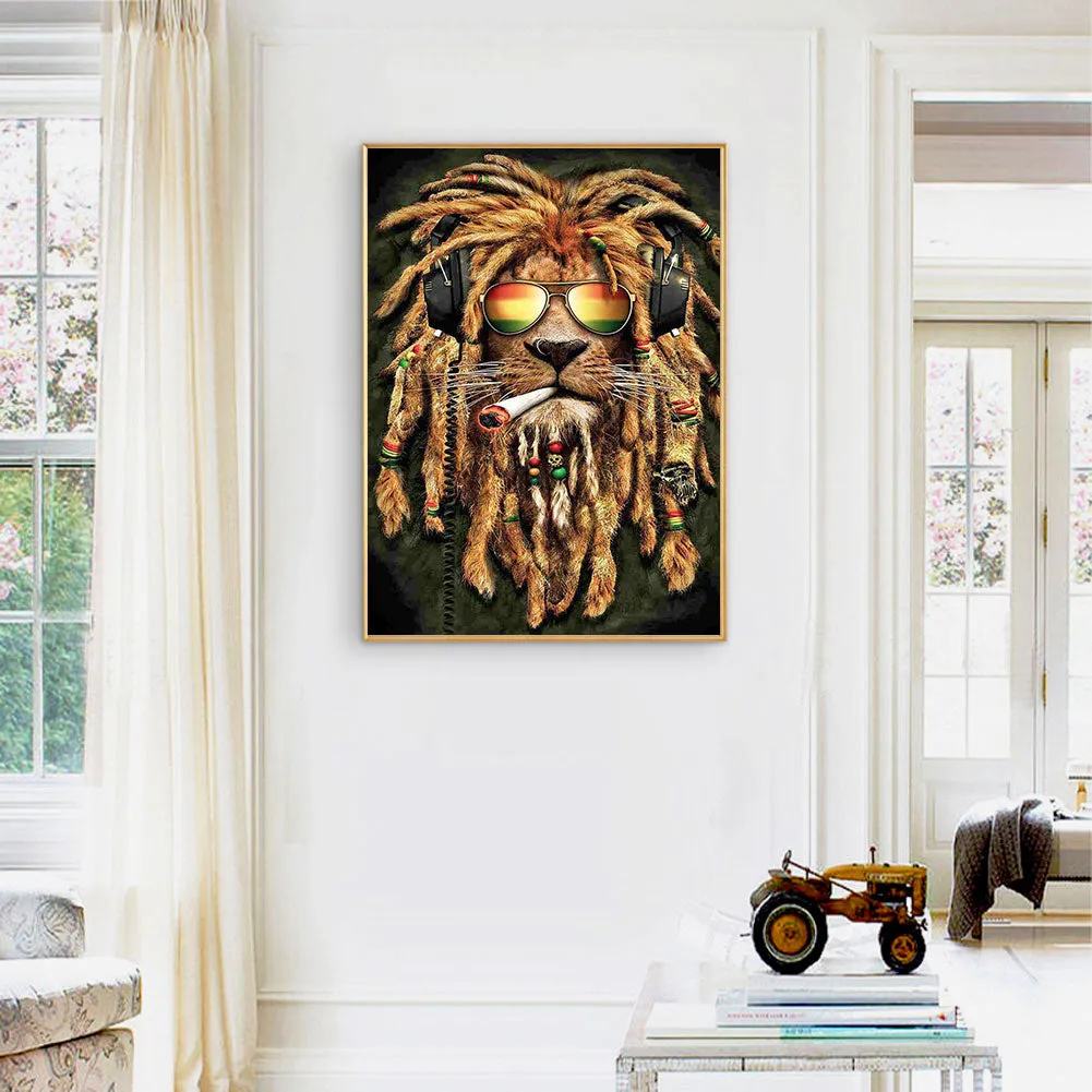 Diamond Painting-Full Round Drill Lion(40*50CM)