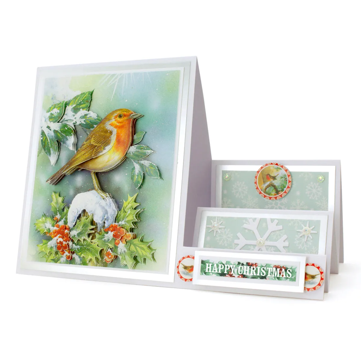 Die Cut Decoupage – Christmas Robin (pack of 3)