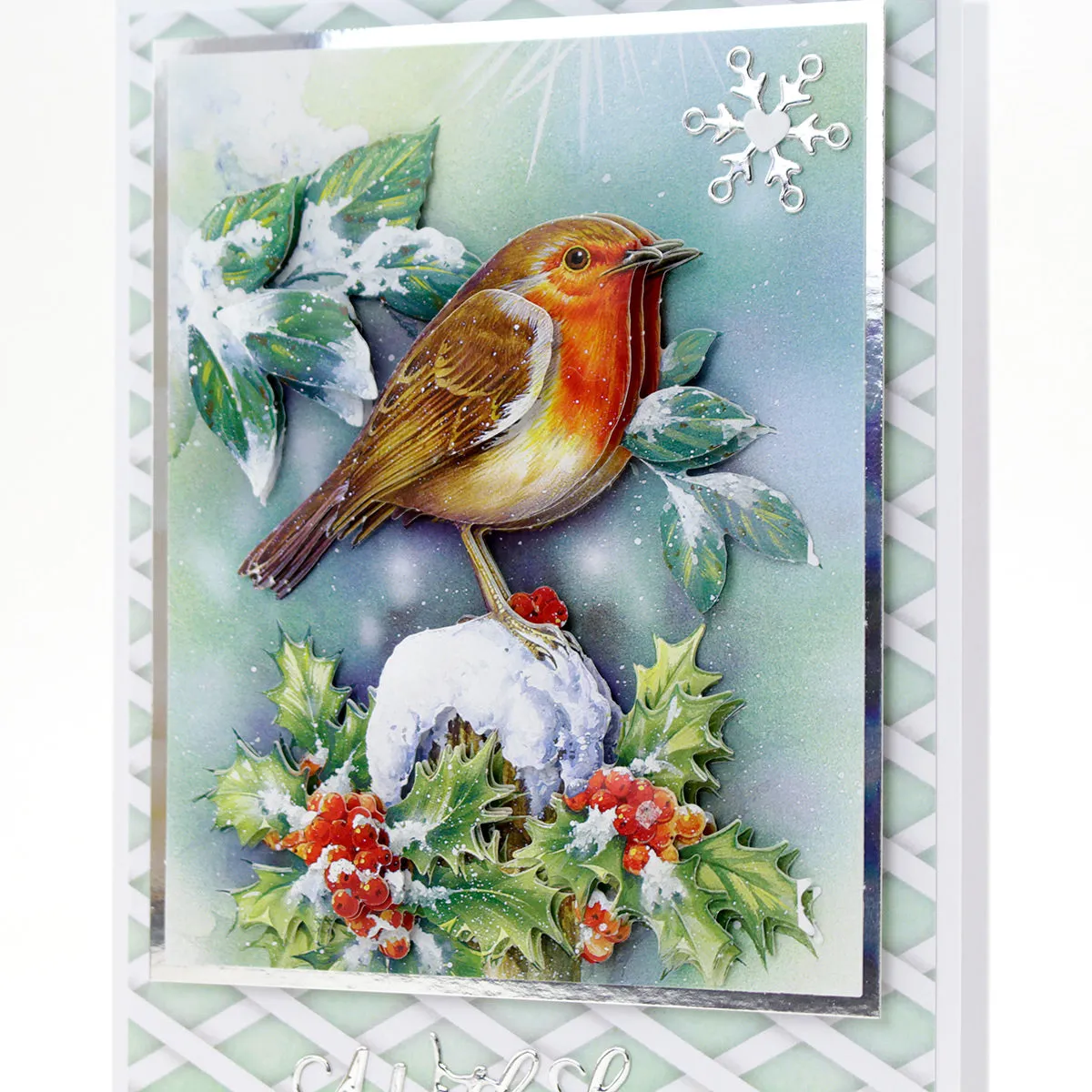 Die Cut Decoupage – Christmas Robin (pack of 3)