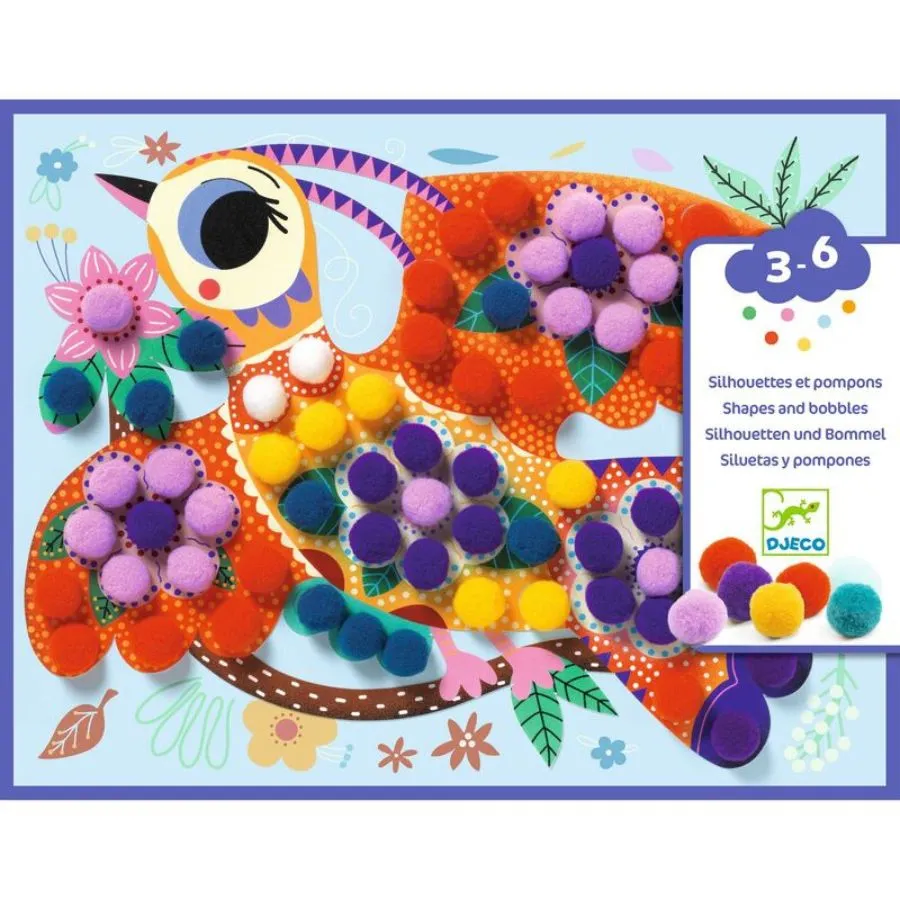 Djeco - Assortments Pompom Collage Craft Kit