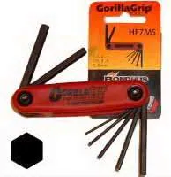 Gorilla Grip Fold-Up Hex Key Set, 1.5-6MM