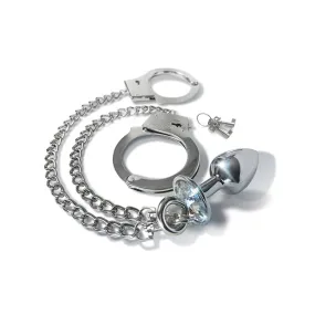 Jewel Butt Plug and Cuff Set