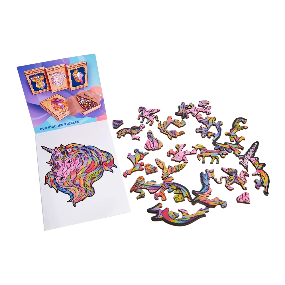 Pink Sky Unicorn (mini color puzzle)