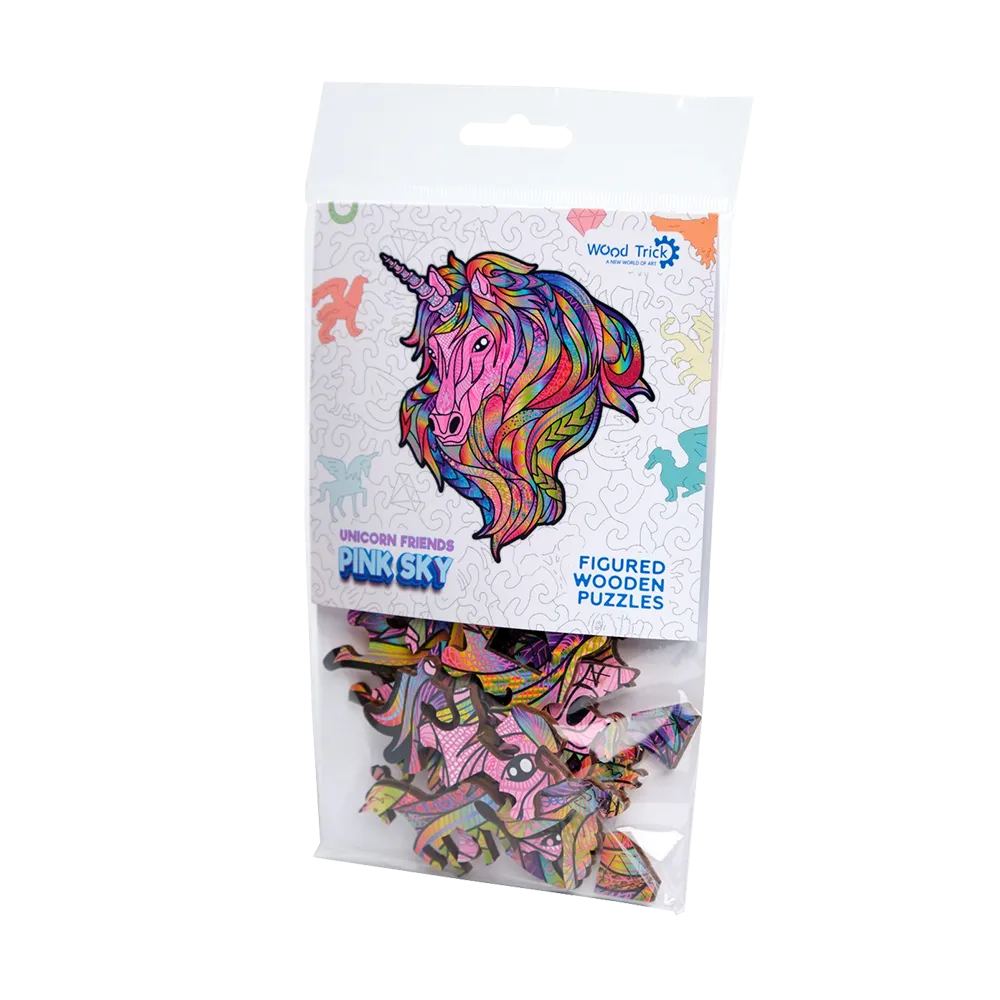 Pink Sky Unicorn (mini color puzzle)