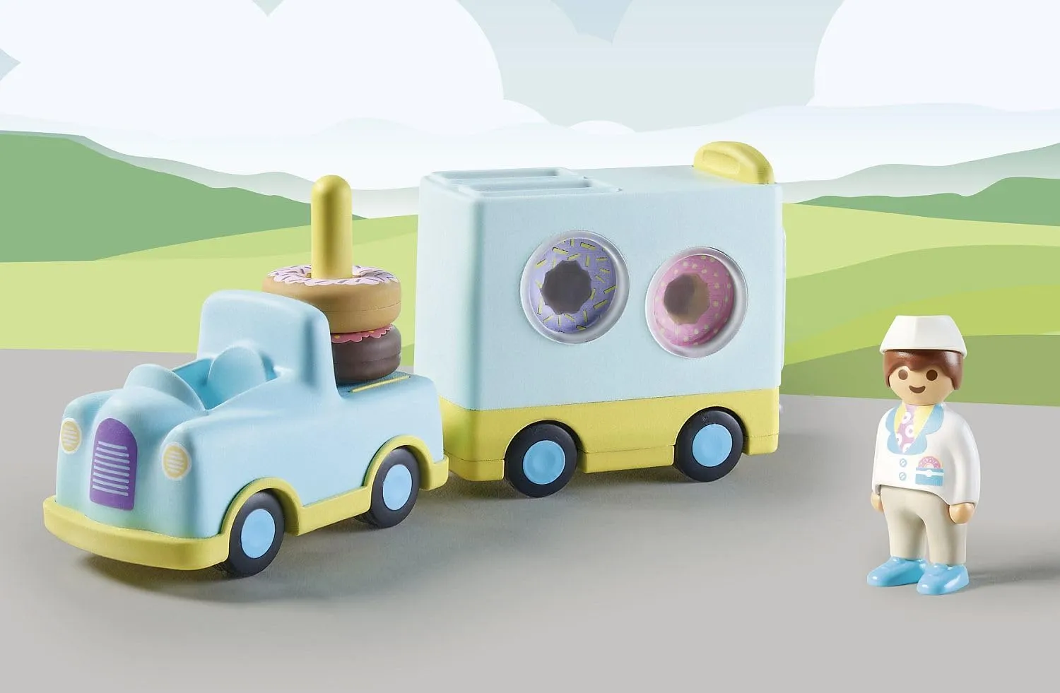 Playmobil 1.2.3: Crazy Donut Truck with Stacking and Sorting Feature