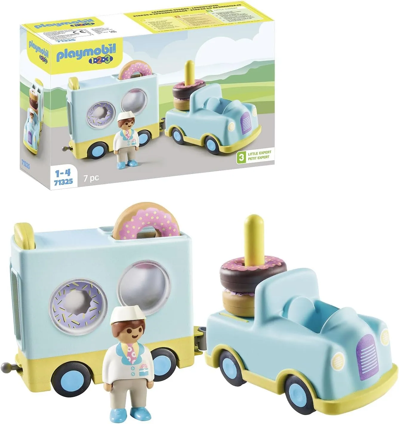 Playmobil 1.2.3: Crazy Donut Truck with Stacking and Sorting Feature