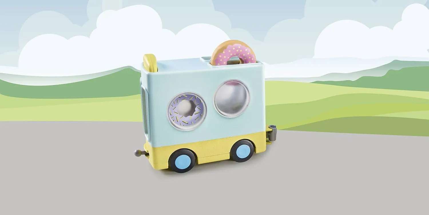 Playmobil 1.2.3: Crazy Donut Truck with Stacking and Sorting Feature