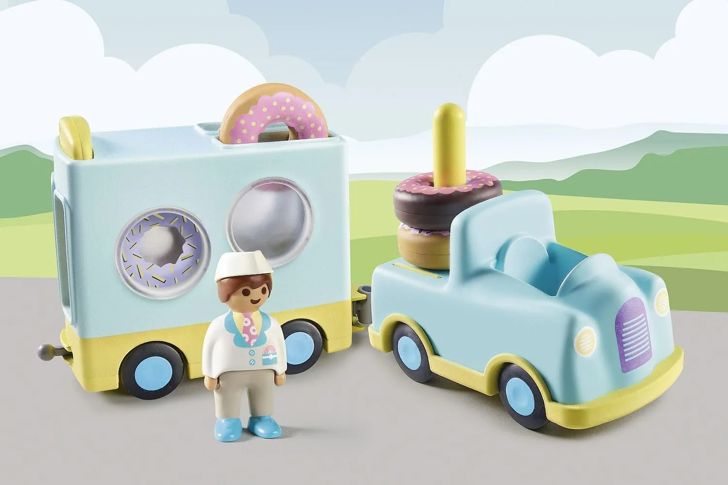 Playmobil 1.2.3: Crazy Donut Truck with Stacking and Sorting Feature