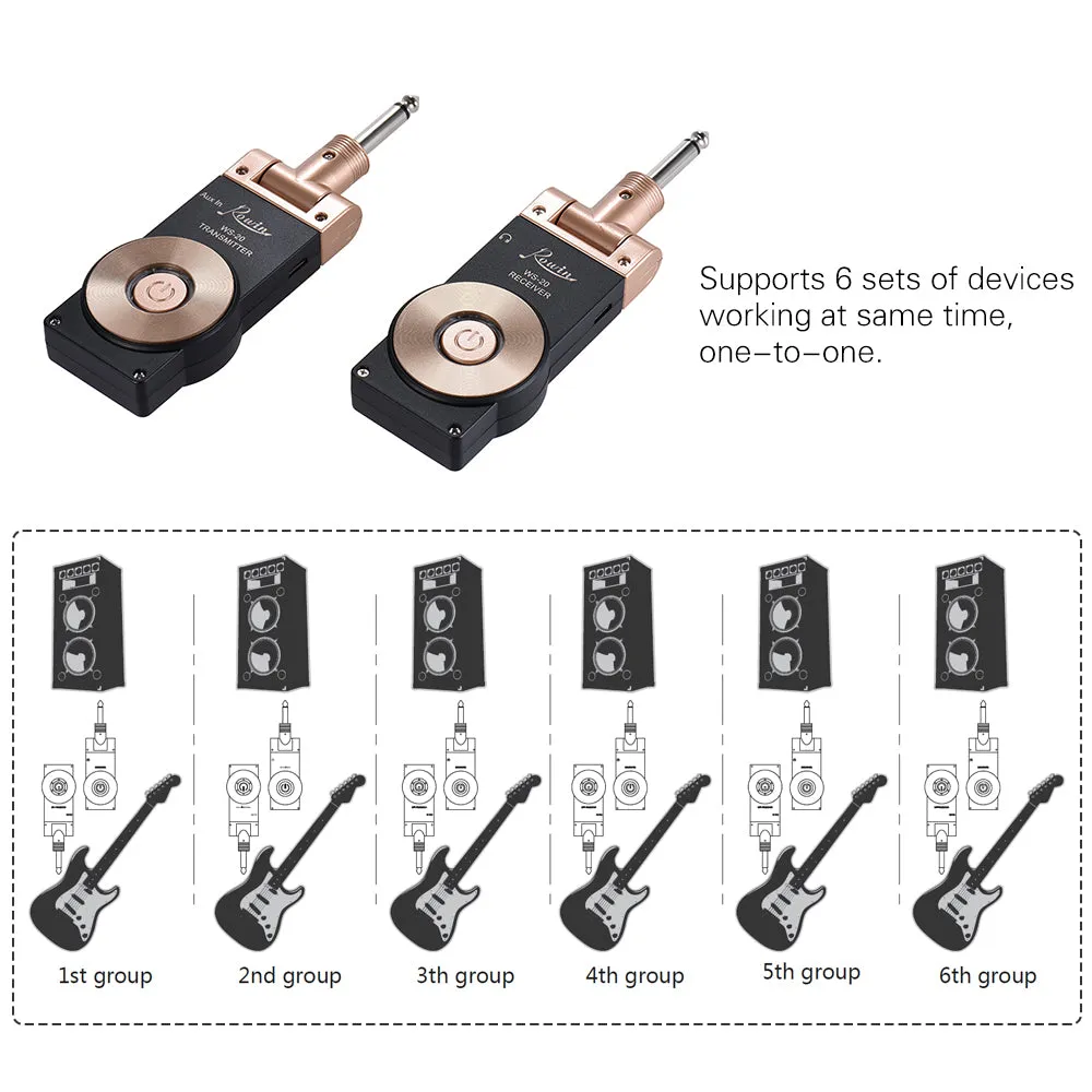 Rowin 2.4G 1100mAh Wireless Guitar System