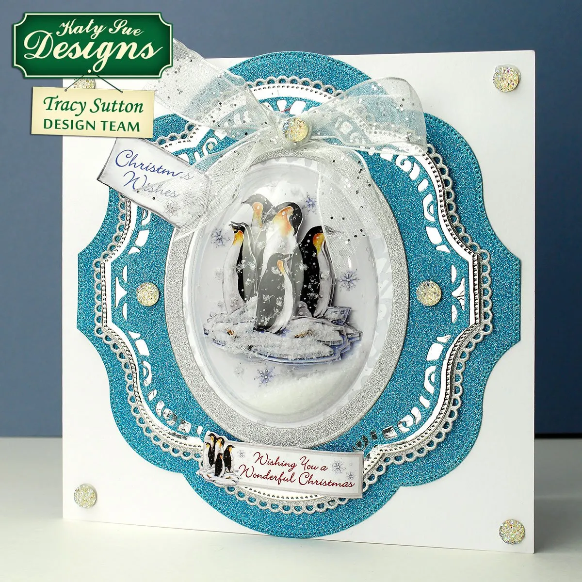 Snow Globe Winter Animal Scenes Kit: Flower Soft, Globes & Paper Craft Pad (Not Die Cut)