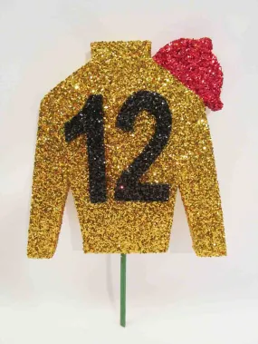 Styrofoam Jockey Silk Cutout table Number