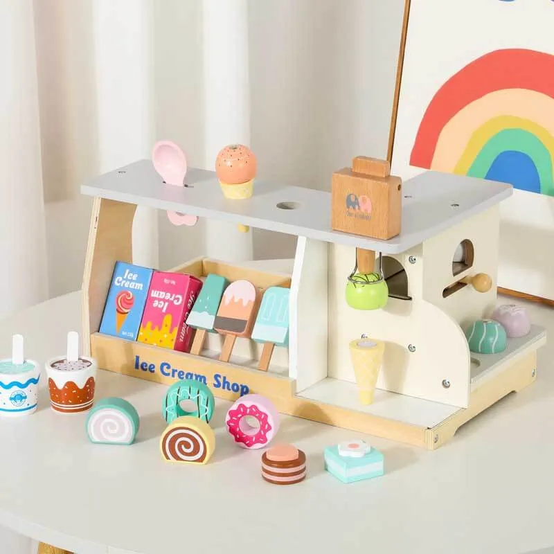 Wooden Ice Cream Counter